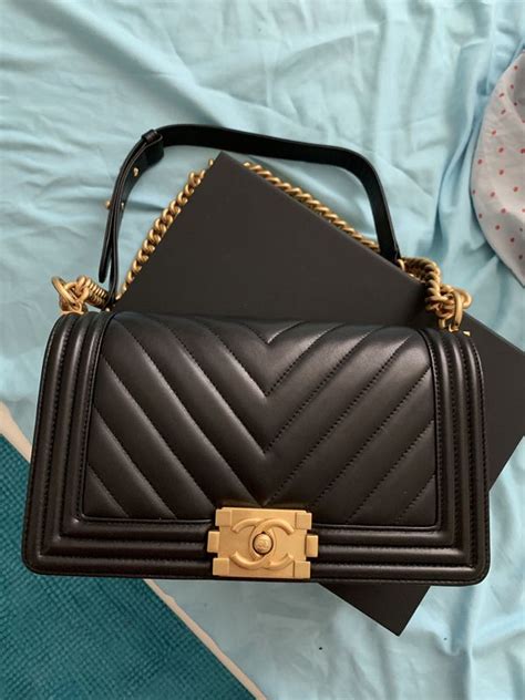 chanel le boy chevron bag|Chanel boy bag for sale.